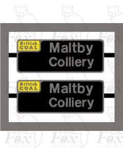 56114 Maltby Colliery, crests