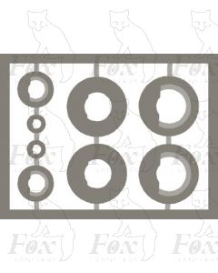 Euro Tunnel rings, 8 pieces  