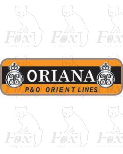 Headboard (ornate) - ORIANA - P&O ORIENT LINES (orange background)
