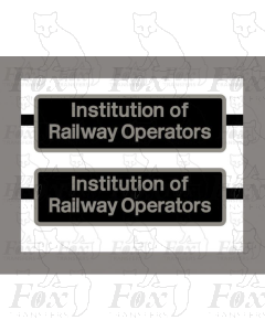 66728 Institution of Railway Operators