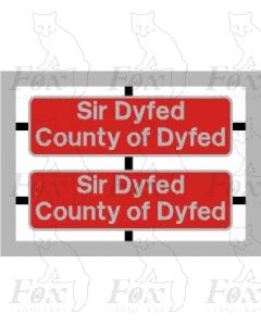 37180 Sir Dyfed County of Dyfed