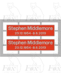 37402 Stephen Middlemore 23.12.1954 – 8.6.2013