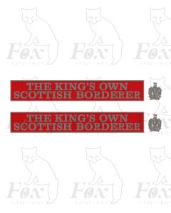 55010 THE KINGS OWN SCOTTISH BORDERER  (with crests)
